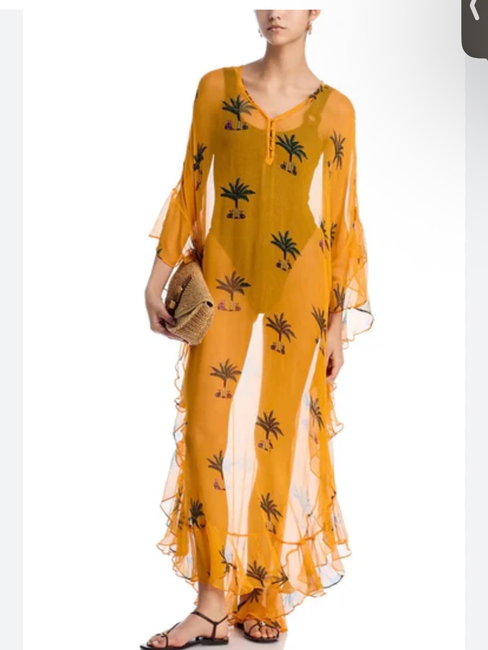 Coniglio Palm Beach Marjorie Maxi dress Caftan Vacation coverup resortwear $495